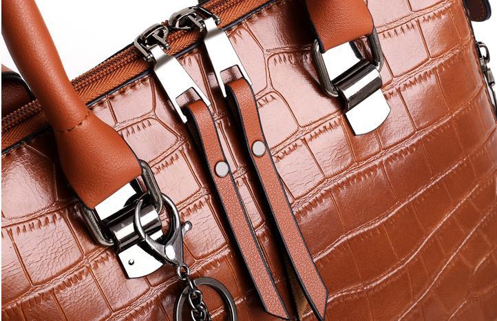Helda | 4-Piece Modern Leather Bag Set