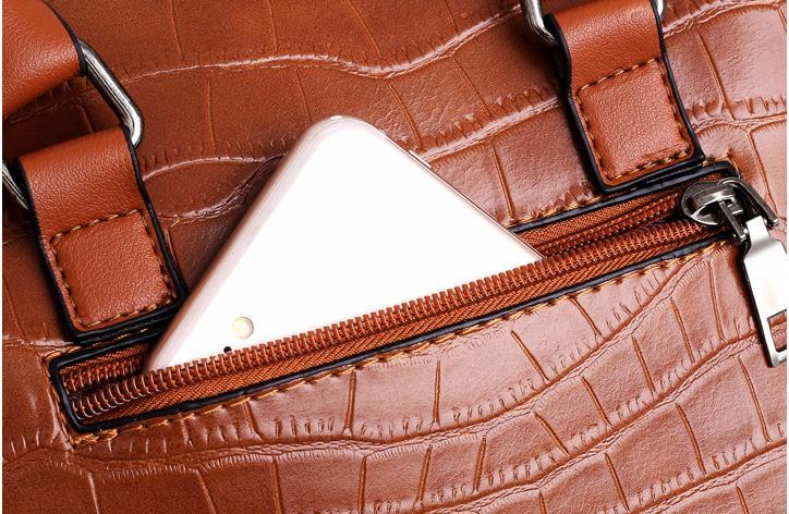 Helda | 4-Piece Modern Leather Bag Set