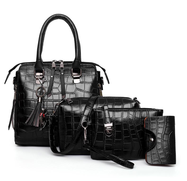 Helda | 4-Piece Modern Leather Bag Set