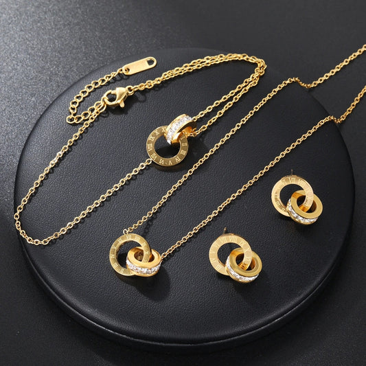 Roman Hoop Necklace Set