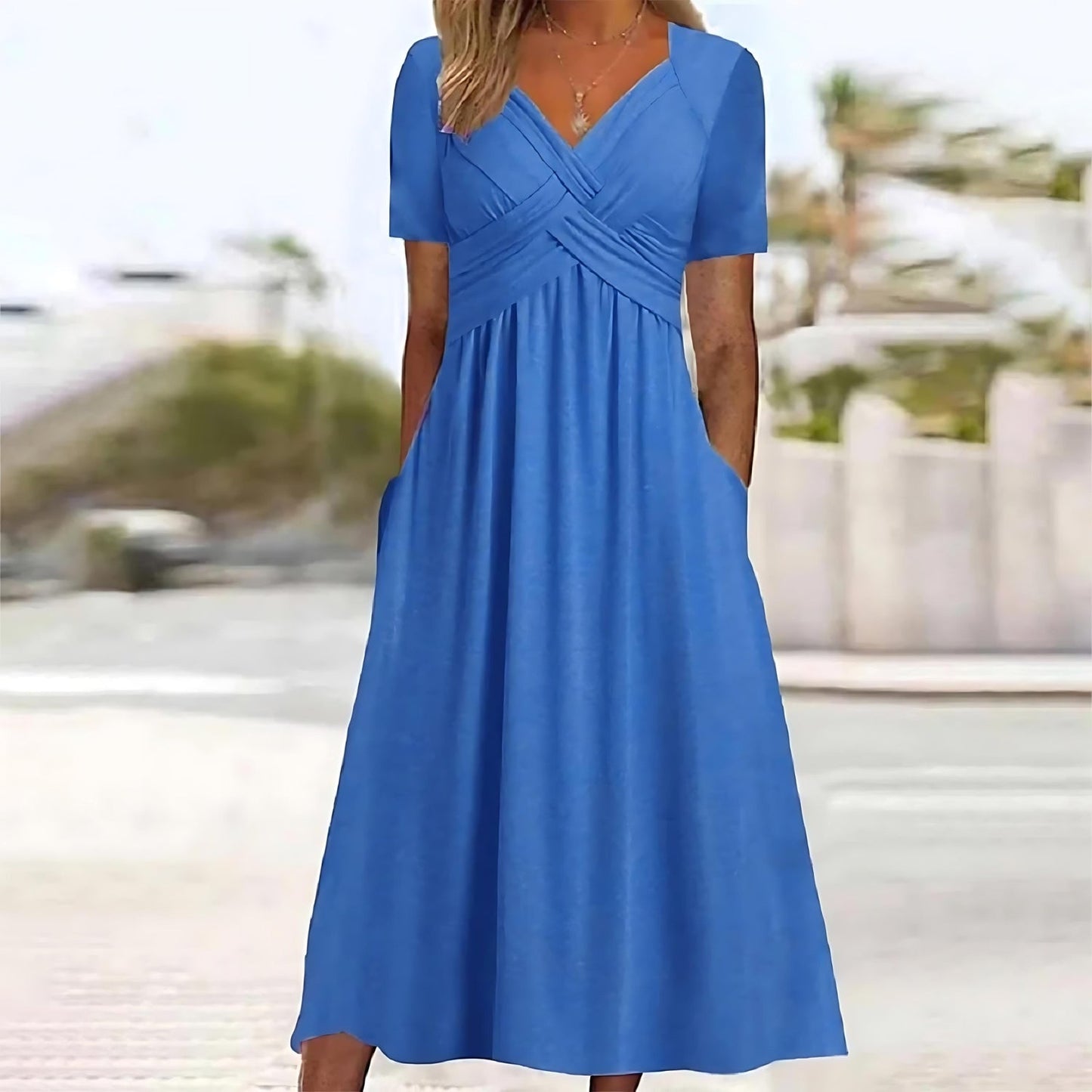 Jamaica | Elegant Midi Dress with Tummy Coverage