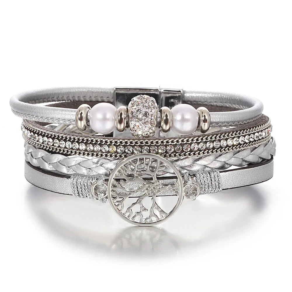 Tree of Life Rhinestone Bracelet