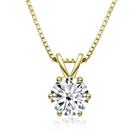 Elegant Moissanite Solitaire Necklace
