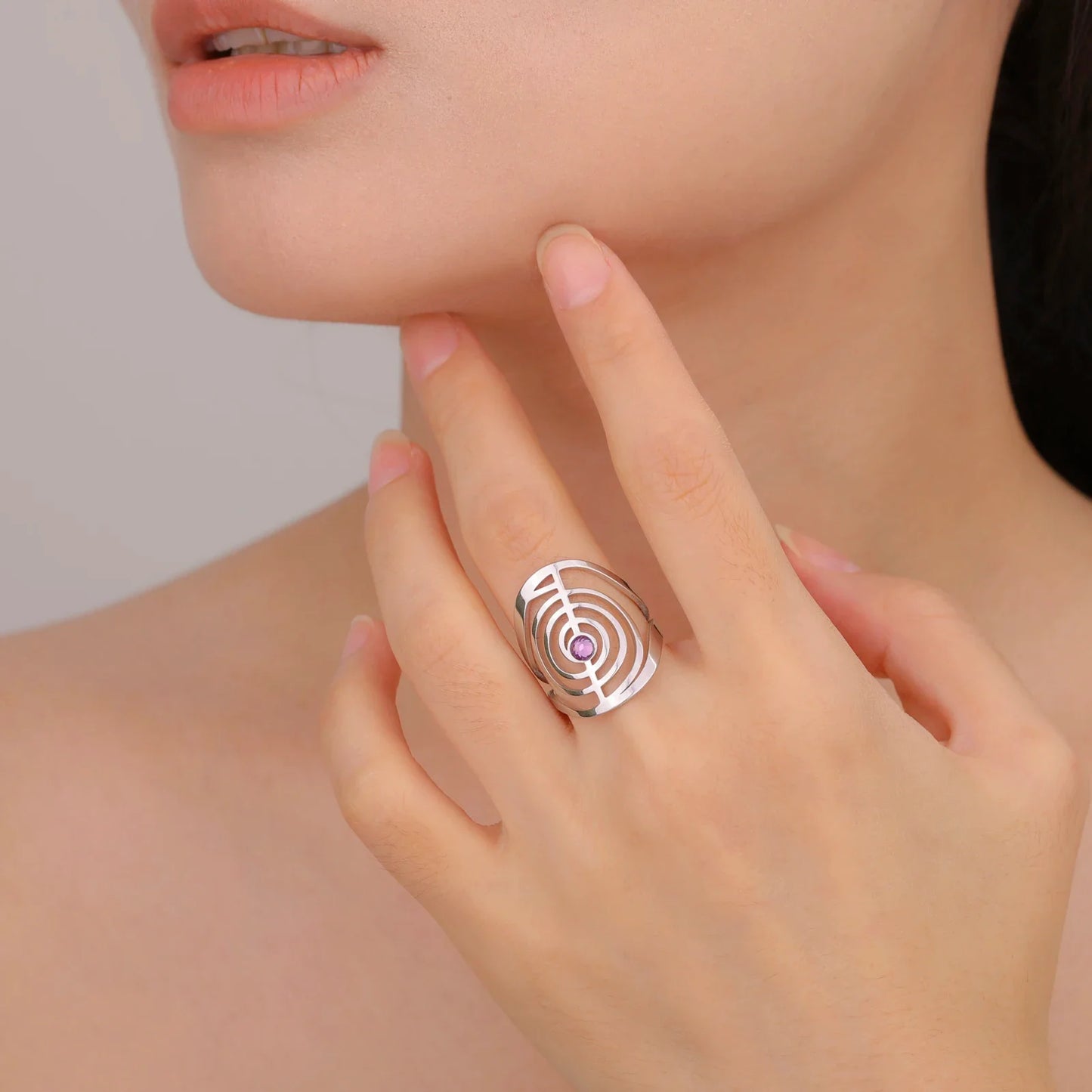 Spiral Gem Ring