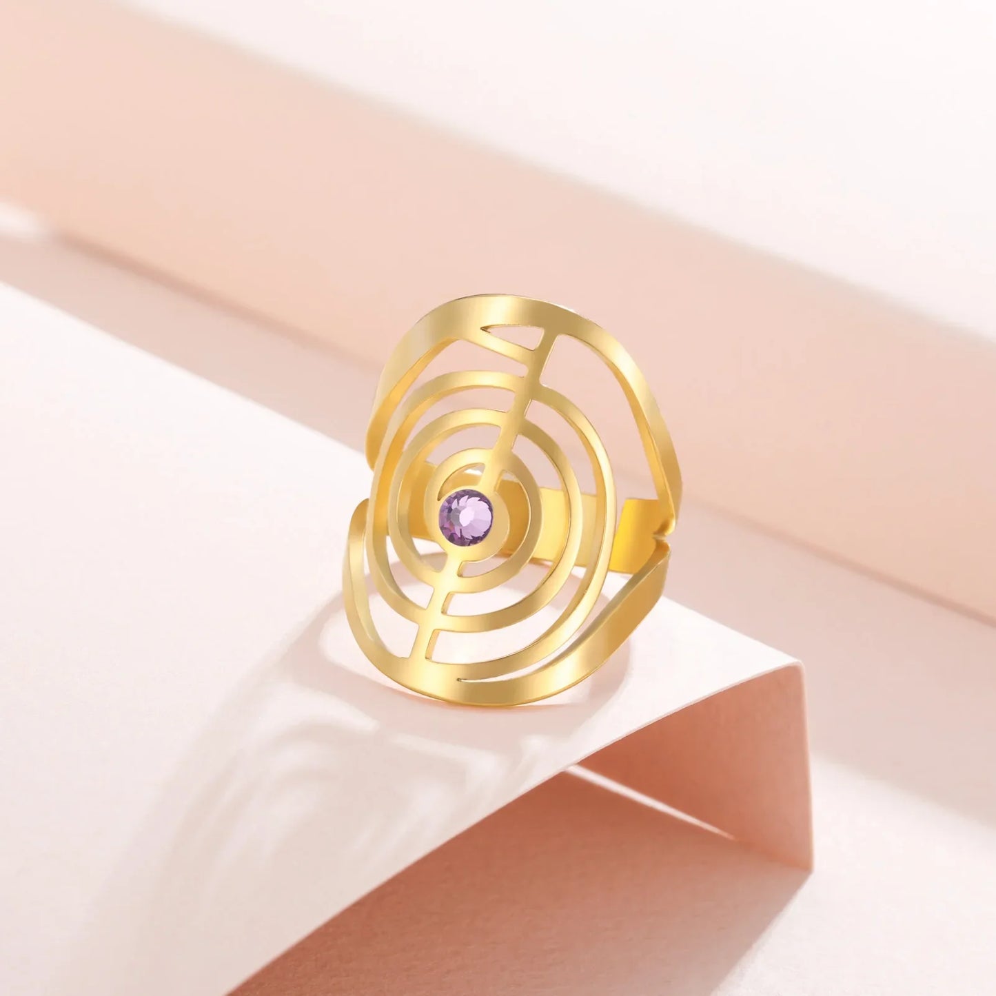 Spiral Gem Ring