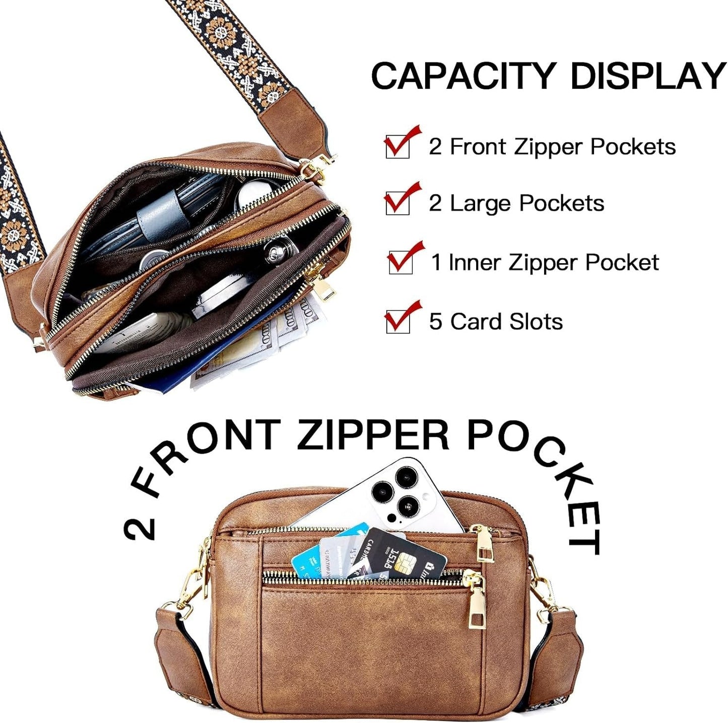 Ariana | Refined Leather Shoulder Bag