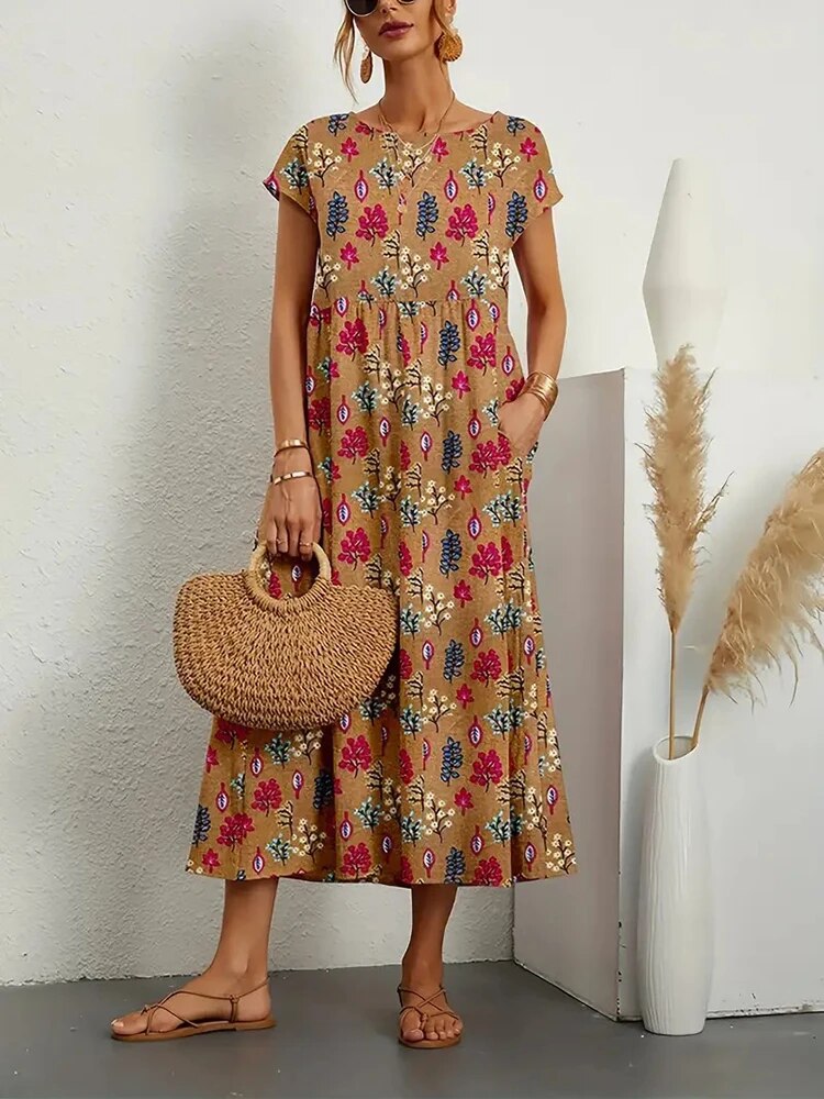 Sasha | Ethereal Tummy Covering Floral Dress