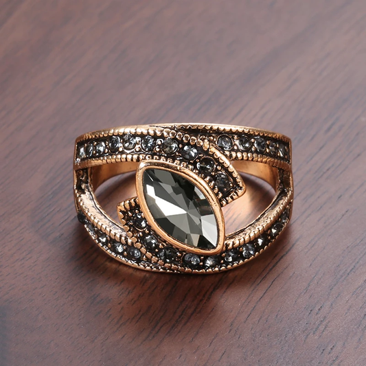 Black Crystal Ring