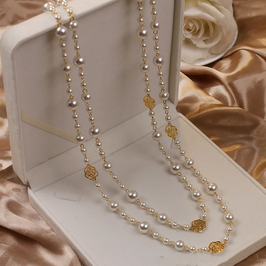 Timeless Gold Pearl Pendant Necklace
