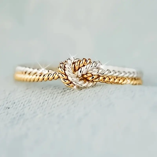 Gold & Silver Knotted Ring