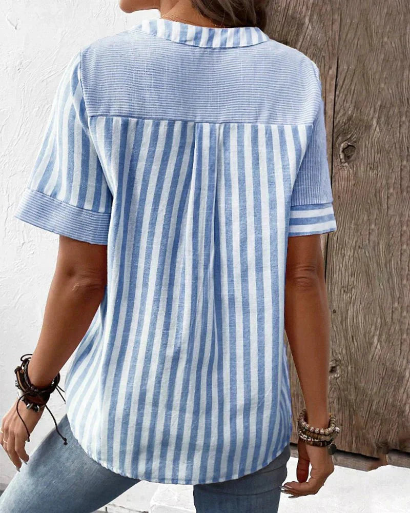 Mira | Soft Striped Blouse