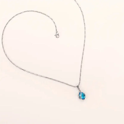 Chic Blue Stone Necklace