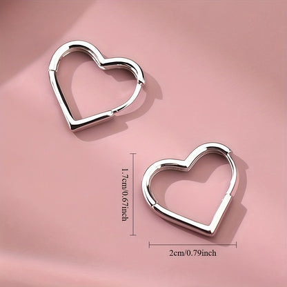 Golden Heart Stainless Steel Earrings