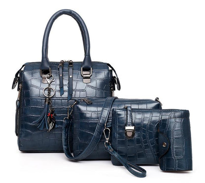 Helda | 4-Piece Modern Leather Bag Set