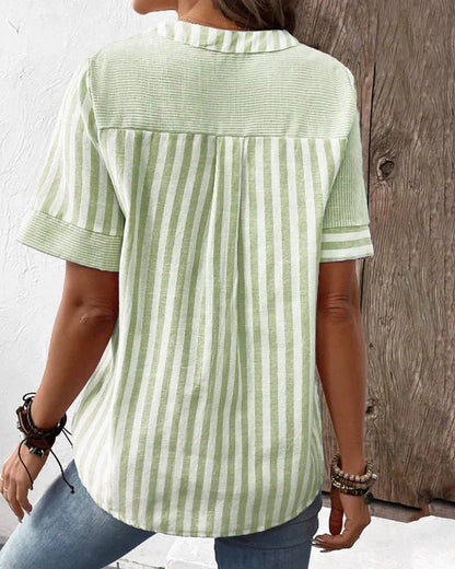 Mira | Soft Striped Blouse