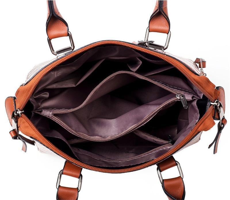 Helda | 4-Piece Modern Leather Bag Set