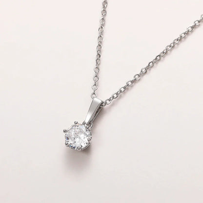 Classic Zirconia Pendant Necklace