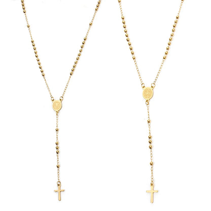 Stainless Steel Rosary Necklace