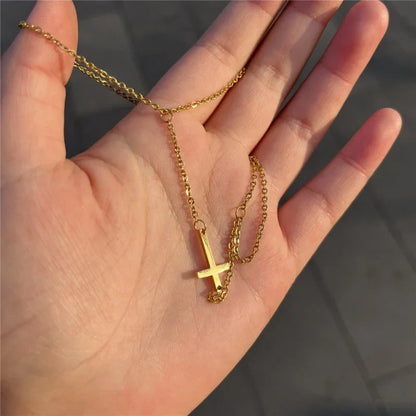 Gold Cross Hand Bracelet