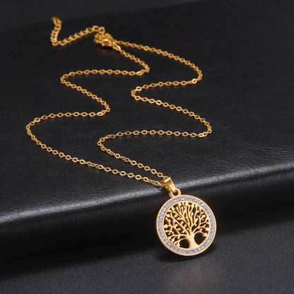 Golden Harmony Tree of Life Necklace