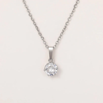 Classic Zirconia Pendant Necklace