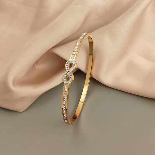 Luxury Crystal Infinity Bangle