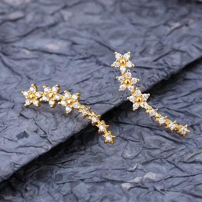 Luxury Floral Rhinestone Earrings