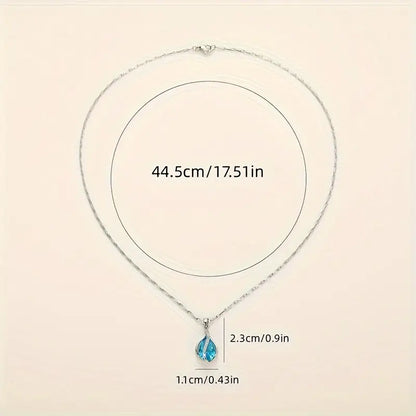 Chic Blue Stone Necklace