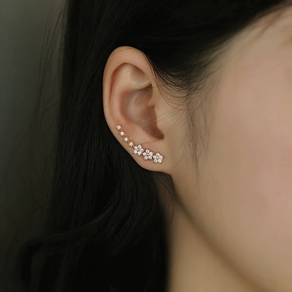 Luxury Floral Rhinestone Earrings