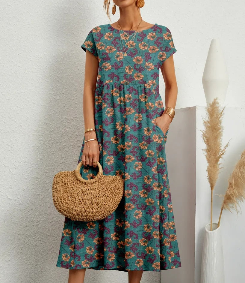 Sasha | Ethereal Tummy Covering Floral Dress