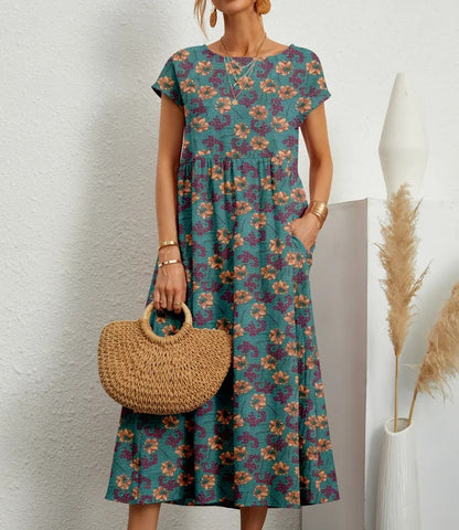 Sasha | Ethereal Tummy Covering Floral Dress