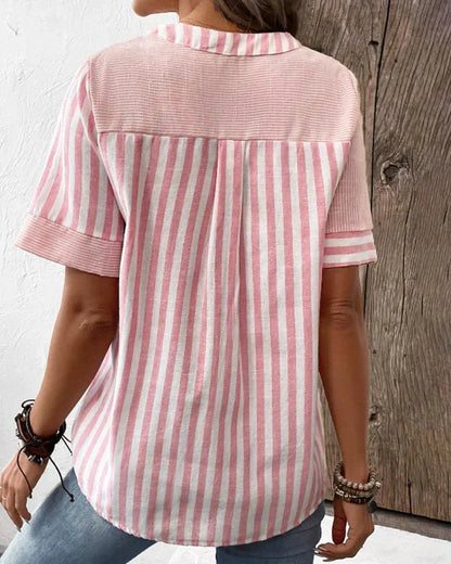 Mira | Soft Striped Blouse