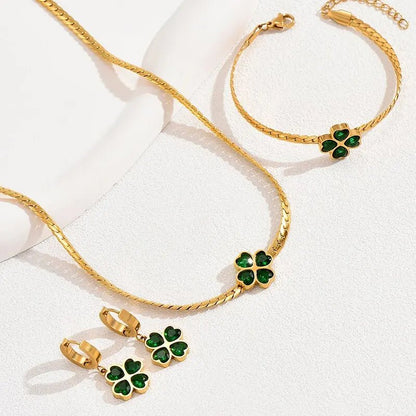 Four Leaf Clover Jewelry Set