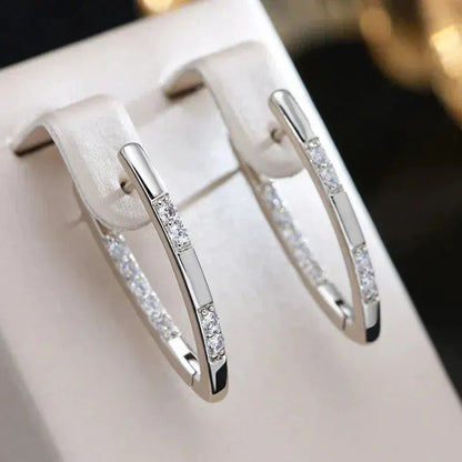 Sophisticated Earrings with Zirconia Stones