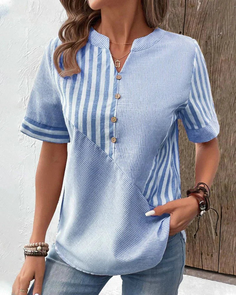 Mira | Soft Striped Blouse