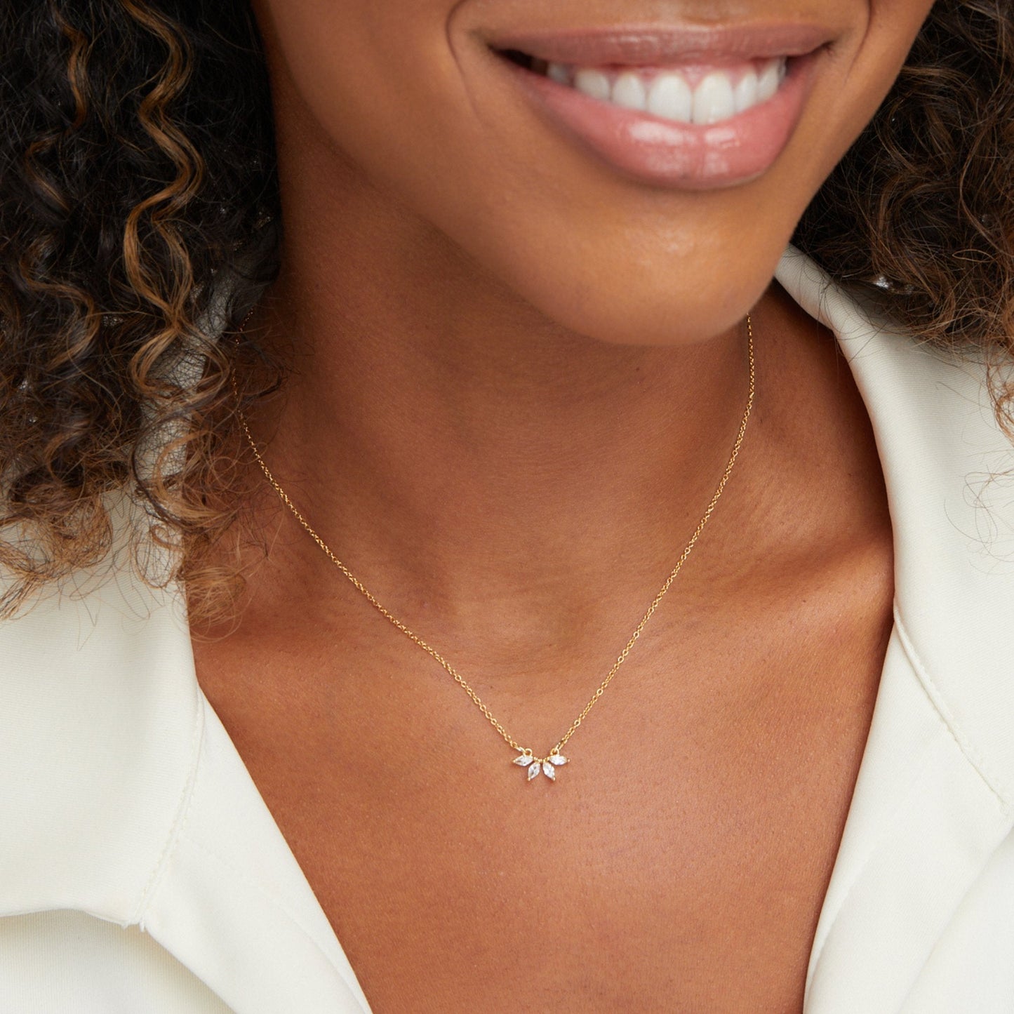 Crystal Leaf Necklace